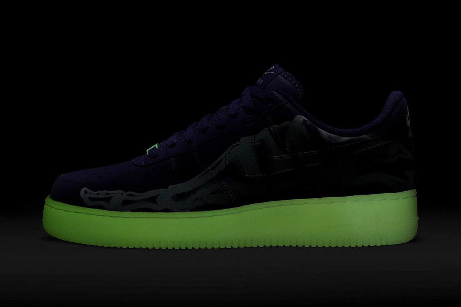 Nike Air Force 1 Low 'Purple Skeleton Halloween'